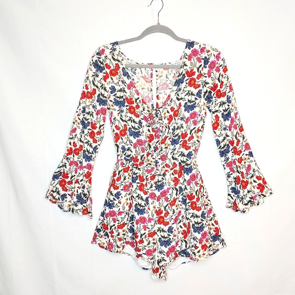 American Eagle Outfitters floral romper. Size Small. - Picture 1 of 10